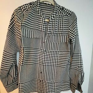 Calvin Klein black and white long sleeve XS shirt